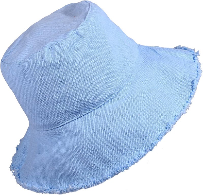 Boderier Sun Hats for Women Summer Casual Wide Brim Cotton Bucket Hat Beach Vacation Travel Accessories - Image 2
